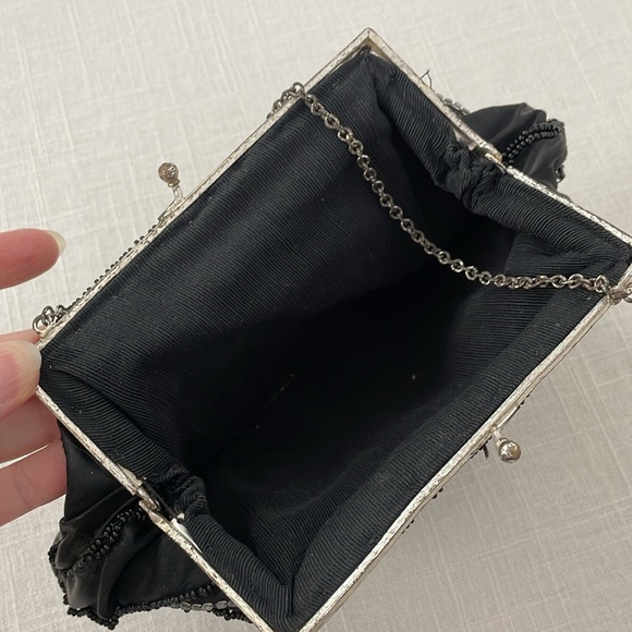 VINTAGE Black Beaded Purse - Picture 2 of 5